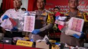 Konferensi Pers Sindikat Uang Palsu di Mapolres Kabupaten Gowa